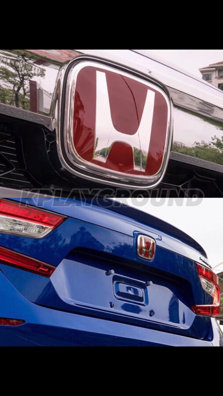 2018+ Honda Accord Front Red H Emblem