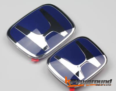 06-11 & 2012+ Civic Coupe/Sedan JDM Style Blue H Rear  Emblem