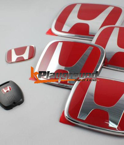06-11 Civic Red H Front Emblem for JDM Conversion