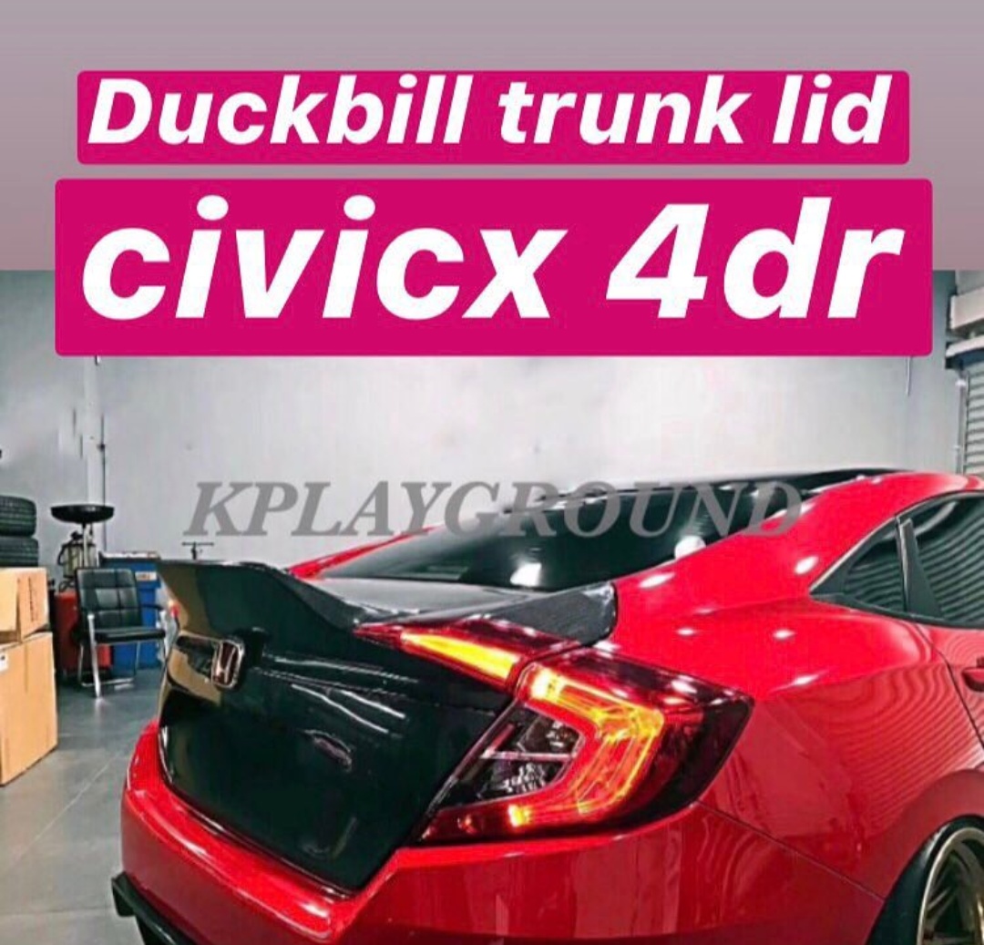 KPG CIVICX 4DR DUCKBILL TRUNK LID